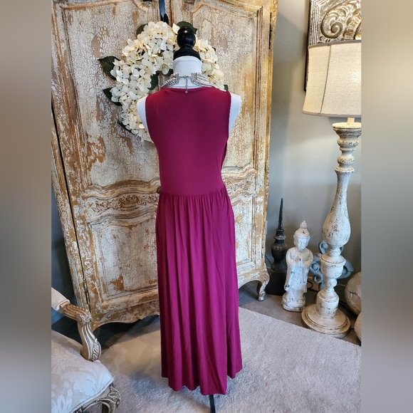 New Ava &Viv Rasberry Plum sleeveless Maxi 1X - Picture 10 of 13